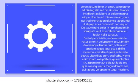 Setting icon vector . Lorem Ipsum Illustration design