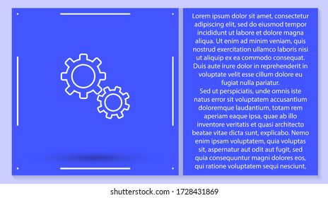 Setting icon vector . Lorem Ipsum Illustration design