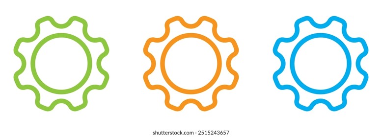 Setting icon vector on a white background