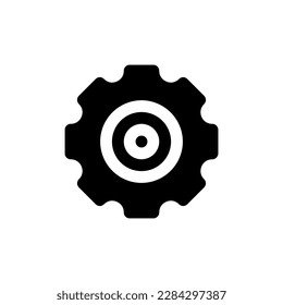 Setting icon vector. Simple cog sign