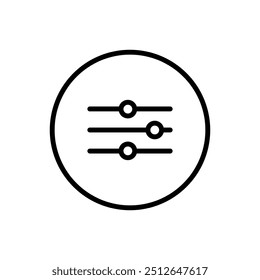 setting Icon vector, simple flat black linear illustration..eps