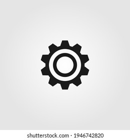 Setting icon vector. Simple gear sign
