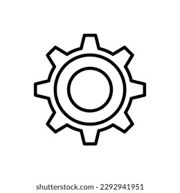 Setting icon vector. Simple gear sign for app and site 
