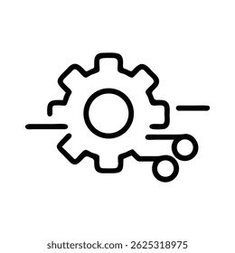 Símbolo del Vector del icono de ajuste en el fondo blanco