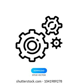 Setting icon vector, Tools, Cog, Gear Sign Isolated on white background. Help options account concept. Trendy Flat style for graphic design, logo, Web site, social media, UI, mobile app, EPS10