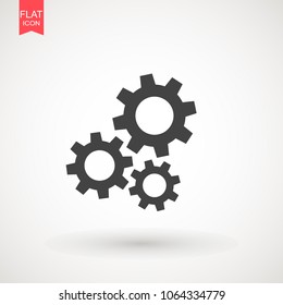 Setting icon vector, Tools, Cog, Gear Sign Isolated on white background. Help options account concept. Trendy Flat style for graphic design, logo, Web site, social media, UI, mobile app, EPS10