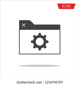 Setting icon vector, Tools, Cog, Gear Sign Isolated on white background.