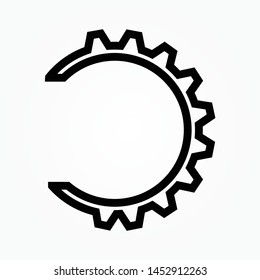 Setting icon vector, Tools, Cog, Gear Sign Isolated on white background. Help options account concept. Trendy Flat style for graphic design, logo, Web site, social media, UI, mobile app, EPS10