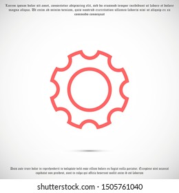 Setting icon vector, Tools, Cog, Gear Sign Isolated on white background. Help options account concept. Trendy Flat style for graphic design, logo, Web site, social media, UI, mobile app, EPS10