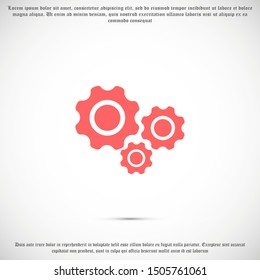 Setting icon vector, Tools, Cog, Gear Sign Isolated on white background. Help options account concept. Trendy Flat style for graphic design, logo, Web site, social media, UI, mobile app, EPS10