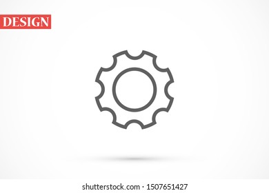 Setting icon vector, Tools, Cog, Gear Sign Isolated on white background. Help options account concept. Trendy Flat style for graphic design, logo, Web site, social media, UI, mobile app, EPS10
