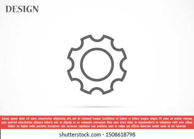 Setting icon vector, Tools, Cog, Gear Sign Isolated on white background. Help options account concept. Trendy Flat style for graphic design, logo, Web site, social media, UI, mobile app, EPS10