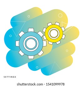 Setting icon vector, Tools, Cog, Gear Sign Isolated on white background.