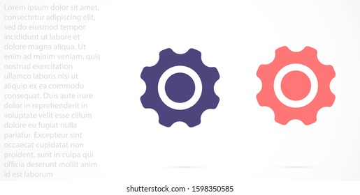 Setting icon vector, Tools, Cog, Gear Sign Isolated on white background. Help options account concept. Trendy Flat style for graphic design, logo, Web site, social media, UI, mobile app, EPS10