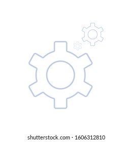 Setting icon vector, Tools, Cog, Gear Sign Isolated on white background. Help options account concept. Trendy Flat style for graphic design, logo, Web site, social media, UI, mobile app, EPS10