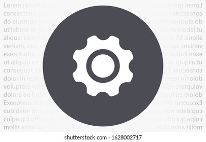 Setting icon vector, Tools, Cog, Gear Sign Isolated on white background. Help options account concept. Trendy Flat style for graphic design, logo, Web site, social media, UI, mobile app, EPS10