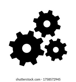 Setting icon vector, Tools, Cog, Gear Sign Isolated on white background. Help options account concept. Trendy Flat style for graphic design, logo, Web site, social media, UI, mobile app.