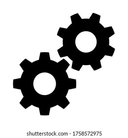 Setting icon vector, Tools, Cog, Gear Sign Isolated on white background. Help options account concept. Trendy Flat style for graphic design, logo, Web site, social media, UI, mobile app.