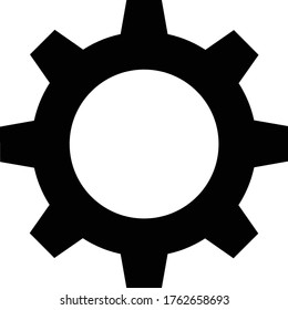 Setting icon vector, Tools, Cog Gear Sign Isolated on white background. Help options account concept. Trendy Flat style for graphic design logo Web site, social media, UI, mobile app.