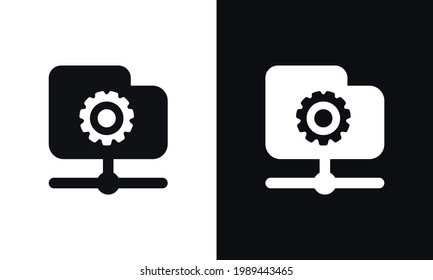 Setting icon vector, Tools, Cog, Gear Sign Isolated on white and black  background. Help options account concept. Trendy Flat style for graphic design, logo, Web site, social media, UI, mobile app, EP