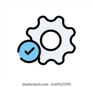 Setting icon vector, Tools, Cog, Gear Sign Isolated on white background. Help options account concept. Trendy Flat style for graphic design, logo, Web site, social media, UI, mobile app, EPS10