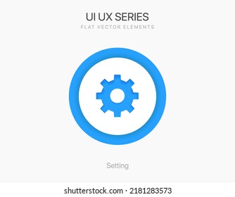 Setting icon vector. Tools, cog, gear sign isolated on white background. Help options account concept. Trendy Flat style for graphic design. Icons for adjustment, gauge, tune, test.
