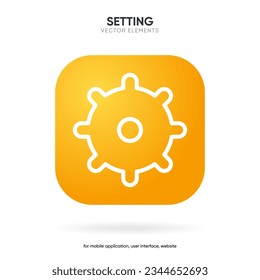 Setting icon vector. Tools, cog, gear sign isolated on white background. Help options account concept. Trendy Flat style for graphic design. Icons for adjustment, gauge, tune, test.