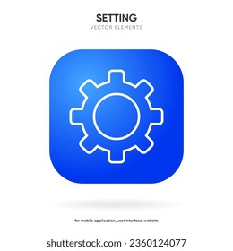 Setting icon vector. Tools, cog, gear sign isolated on white background. Help options account concept. Trendy Flat style for graphic design. Icons for adjustment, gauge, tune, test.