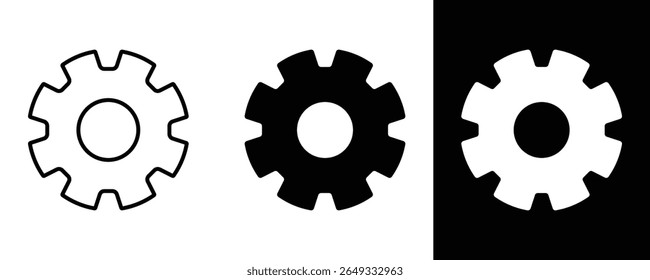 setting icon vector, Tools, Cog, Gear Sign Isolated on white,black background. Line and filled Trendy Flat style for graphic design, logo, Web site, social media, UI, Ux. Creative vector illustration