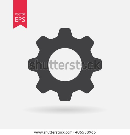 Setting icon vector, Tools, Cog, Gear Sign Isolated on white background. Help options account concept. Trendy Flat style for graphic design, logo, Web site, social media, UI, mobile app, EPS10 Foto d'archivio © 