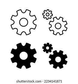 setting Icon vector for web and mobile app. Cog settings sign and symbol. Gear Sign