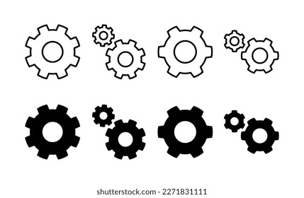 setting Icon vector for web and mobile app. Cog settings sign and symbol. Gear Sign