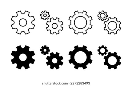 setting Icon vector for web and mobile app. Cog settings sign and symbol. Gear Sign
