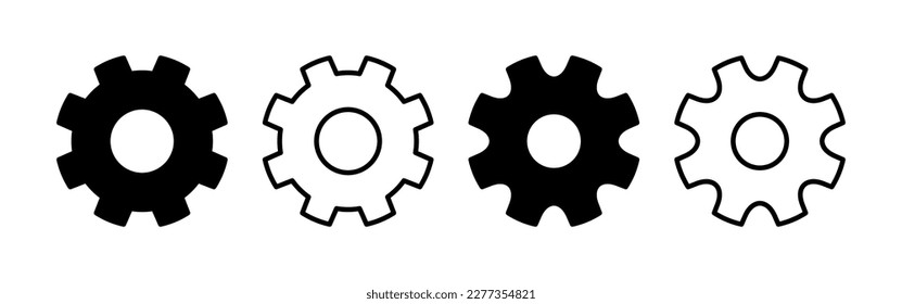setting Icon vector for web and mobile app. Cog settings sign and symbol. Gear Sign