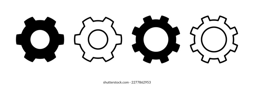 setting Icon vector for web and mobile app. Cog settings sign and symbol. Gear Sign