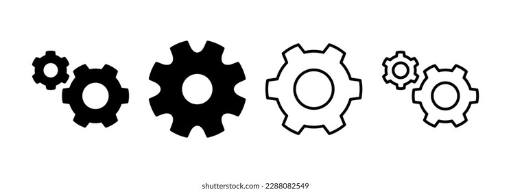 setting Icon vector for web and mobile app. Cog settings sign and symbol. Gear Sign