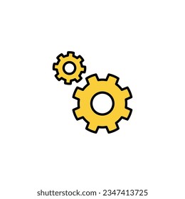 setting Icon vector for web and mobile app. Cog settings sign and symbol. Gear Sign