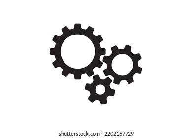 Setting icon vector with work cog gear element. Cogweel mechanism symbol for engine concept or web illustration.