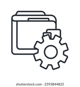 setting icon. vector.Editable stroke.linear style sign for use web design,logo.Symbol illustration.