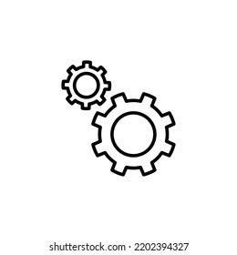 setting Icon for web and mobile app. Cog settings sign and symbol. Gear Sign