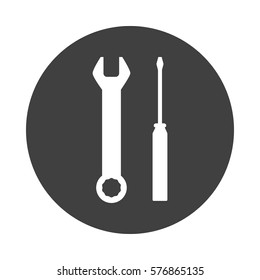setting icon wrench screwdriver