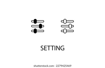 Establecer iconos con un icono de contorno de 2 estilos, un icono de glifo, material vectorial.