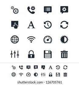 Setting icons