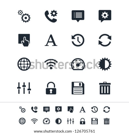 Setting icons