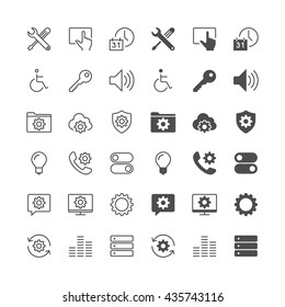 Setting icons, included normal and enable state.