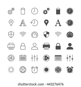 Setting icons, included normal and enable state.