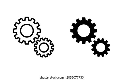 Setting Icons set. Cog Settings sign and symbol. Gear Sign