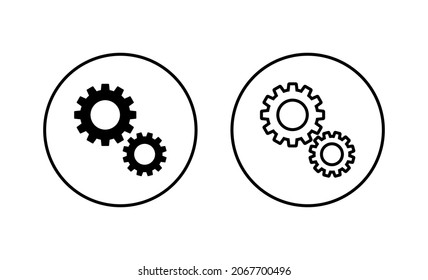 Setting Icons set. Cog Settings sign and symbol. Gear Sign