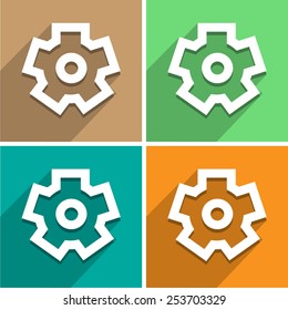 Setting icons set great for any use. Vector EPS10.