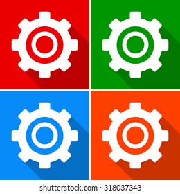 Setting icons set great for any use. Vector EPS10.